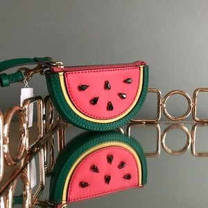 J.Crew Leather Watermelon Coin Purse
